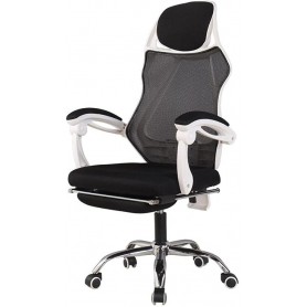 Chaise de Bureau Ergonomique en Maille Respirante et Ajustable - Couleur Noire