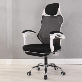 Chaise de Bureau Ergonomique en Maille Respirante et Ajustable - Couleur Noire