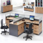 Bureau Station de Travail pour bureau Moderne en Bois NS-WR005 pour bureau avec Cloison en Verre