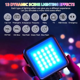 Mini projecteur de lumière RGB LED Vidéo Light pour camera et Photographie