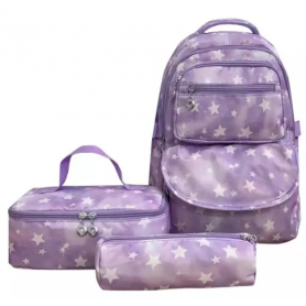 Sac à Dos scolaire 3 en 1 Kawaii pour Filles SA004, en Oxford imperméable de haute qualité