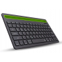 Clavier Bluetooth sans fil rechargeable avec support robuste pour tablette et smartphone