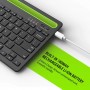 Clavier Bluetooth sans fil rechargeable avec support robuste pour tablette et smartphone