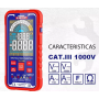 Multimètre Digital EMTOP EDMR175015 1000V avec Grand Écran Couleur