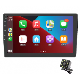Autoradio Android 9" 2 DIN Carplay Sans Fil avec Bluetooth, GPS, RDS et Grand Écran