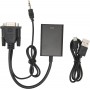 Convertisseur VGA vers HDMI Adaptateur Full HD 1080p, Port audio 3,5 mm, Port Micro USB pour alimentation