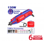 Mini Meuleuse EMTOP EMGK1301, 130W avec Arbre Flexible et Accessoires