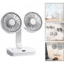 Mini Ventilateur à Double Tête, mural, 7000mAh, rechargeable, 10 heures d’autonomie