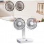 Mini Ventilateur à Double Tête, mural, 7000mAh, rechargeable, 10 heures d’autonomie
