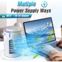 Mini humidificateur Portable 4 en 1 avec Lumière LED 7 Couleurs, 600 ml, Minuterie réglable