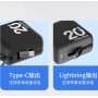 Mini Powerbank Portable 10000mAh avec Câbles Intégrés, 20W, Type-C et Lightning, Micro USB