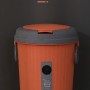 Poubelle compacte avec Couvercle 6L pour maison, salle de bain et bureau