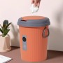Poubelle compacte avec Couvercle 6L pour maison, salle de bain et bureau