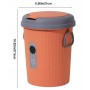 Poubelle compacte avec Couvercle 6L pour maison, salle de bain et bureau