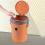 Poubelle compacte avec Couvercle 6L pour maison, salle de bain et bureau