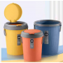 Poubelle compacte avec Couvercle 6L pour maison, salle de bain et bureau