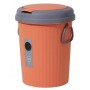 Poubelle compacte avec Couvercle 6L pour maison, salle de bain et bureau