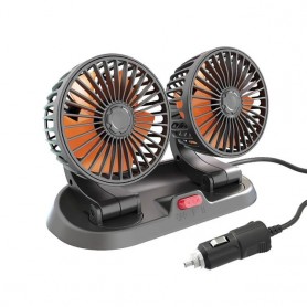 Ventilateur USB Silencieux Portable pour voiture, 12V/24V, 2 Vitesses, Ajustement Flexible