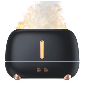 Humidificateur Diffuseur d'Arômes avec Effet Flamme Silencieuse Design Moderne