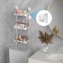 Etagère de Rangement Mural Multifonction à 3 Niveaux pour Salle de Bain