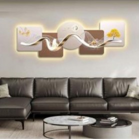 Tableau Paysage mural Décoratif Abstrait Moderne avec Rétroéclairage LED