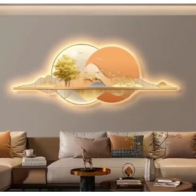 Tableau Art mural Décoratif en Porcelaine Cristal avec LED pour Salon