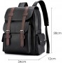 Sac à dos, Mochila en Cuir PU pour Homme et Femme, Étanche et Polyvalent