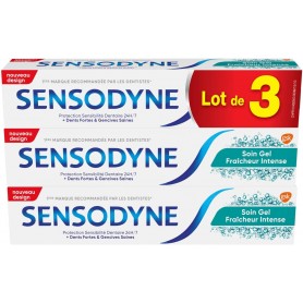 Lot de 3 Dentifrice Sensodyne, Soin Gel Fraîcheur Intense, 75 ml