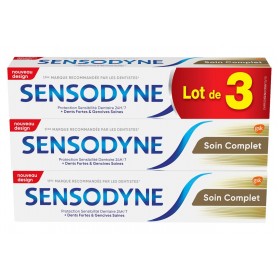 Lot de 3 Tubes de Dentifrice SENSODYNE Soin Complet - 75 mL