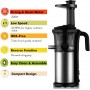 Extracteur de Jus Lent Sanford SF6822JC, 200 W, 45-65 tours/min acier inoxydable