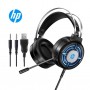 Casque Gaming HP, RGB avec Contrôle Filiaire , USB Compatible avec PC et PS4