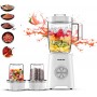 Mixeur, blender Nikai NB1900NA1, 3-en-1, 300W, 3 Bocaux Incassables, 2 Vitesses, Lames en Acier Inoxydable
