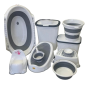 Ensemble de Baignoire Pliable pour Bébé (11 pièces) avec Thermomètre de 0 à 4 ans, Pratique et Abordable