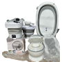 Ensemble de Baignoire Pliable pour Bébé (11 pièces) avec Thermomètre de 0 à 4 ans, Pratique et Abordable