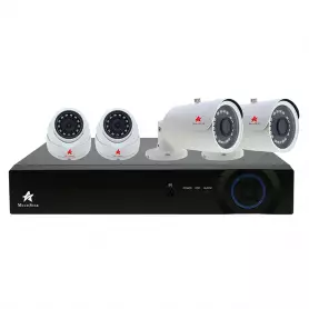 Caméra de vidéo-surveillance AHD 4 en 1 HD - NVR 4CH POE