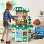 Jouet de Cuisine Interactive Arabest Kitchen Playset 48 pièces avec Sons, Lumières, Évier Fonctionnel et Accessoires