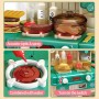 Jouet de Cuisine Interactive Arabest Kitchen Playset 48 pièces avec Sons, Lumières, Évier Fonctionnel et Accessoires