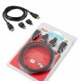 Câble HDMI 3-en-1, 1,5m avec Adaptateurs Mini HDMI & Micro HDMI