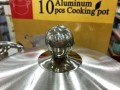 Ensemble pots casseroles de cuisson en aluminium épais 10 pièces, facile à nettoyer