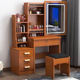 Coiffeuse Moderne avec Miroir , pour Chambre à Coucher ou Bureau