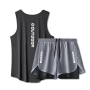 Ensemble maillot de Sport Homme 2 Pièces à Séchage Rapide avec Short, Respirant