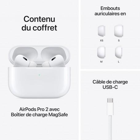 Apple AirPods Pro 2ᵉ génération USB-C – Écouteurs sans fil avec