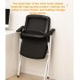 Chaise d’Étudiant et de Bureau avec Bureau Intégré Pliable en Maille avec Tablette Écritoire Cadre Métal - Noir
