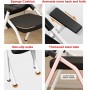 Chaise d’Étudiant et de Bureau avec Bureau Intégré Pliable en Maille avec Tablette Écritoire Cadre Métal - Noir