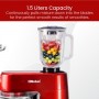 Robot batteuse Pâtissier Nobel NBM100, 1500W, 7L, 6 Vitesses, Moteur Cuivre, Bol Inox, Rouge