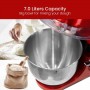 Robot batteuse Pâtissier Nobel NBM100, 1500W, 7L, 6 Vitesses, Moteur Cuivre, Bol Inox, Rouge