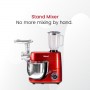 Robot batteuse Pâtissier Nobel NBM100, 1500W, 7L, 6 Vitesses, Moteur Cuivre, Bol Inox, Rouge