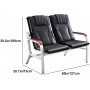 Chaise d’Accueil Polyvalente, Taille M , marron et Noire, Pour Bureau, Salon, Clinique, Aéroport, Barbier