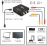 Convertisseur audio vidéo composite HDMI vers HDMI , 1080P, PAL / NTSC avec câble de charge USB - Noir