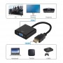 Adaptateur HDMI Mâle vers VGA Femelle à Haute Vitesse, 1080P avec Sortie Audio 3,5mm et Micro Câble d'alimentation USB - Noir